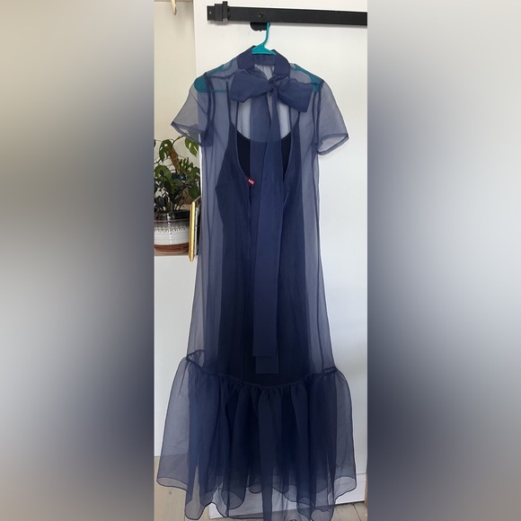 STAUD Calluna Dress-Navy - Picture 3 of 4